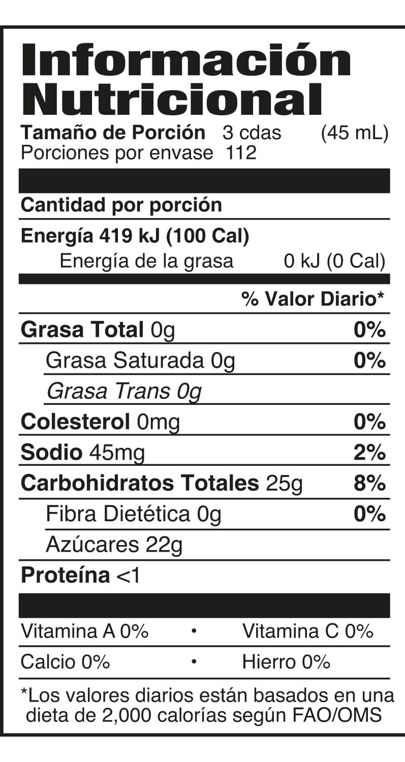 Información nutricional