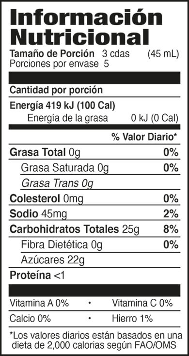 Información nutricional