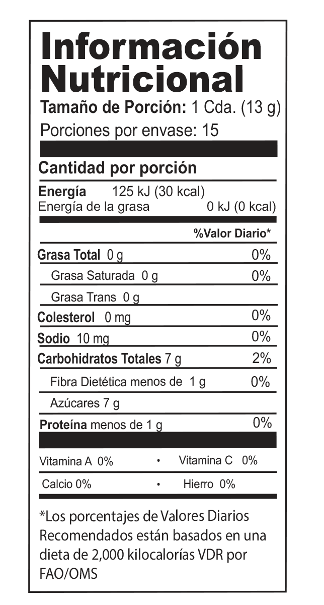 Información nutricional