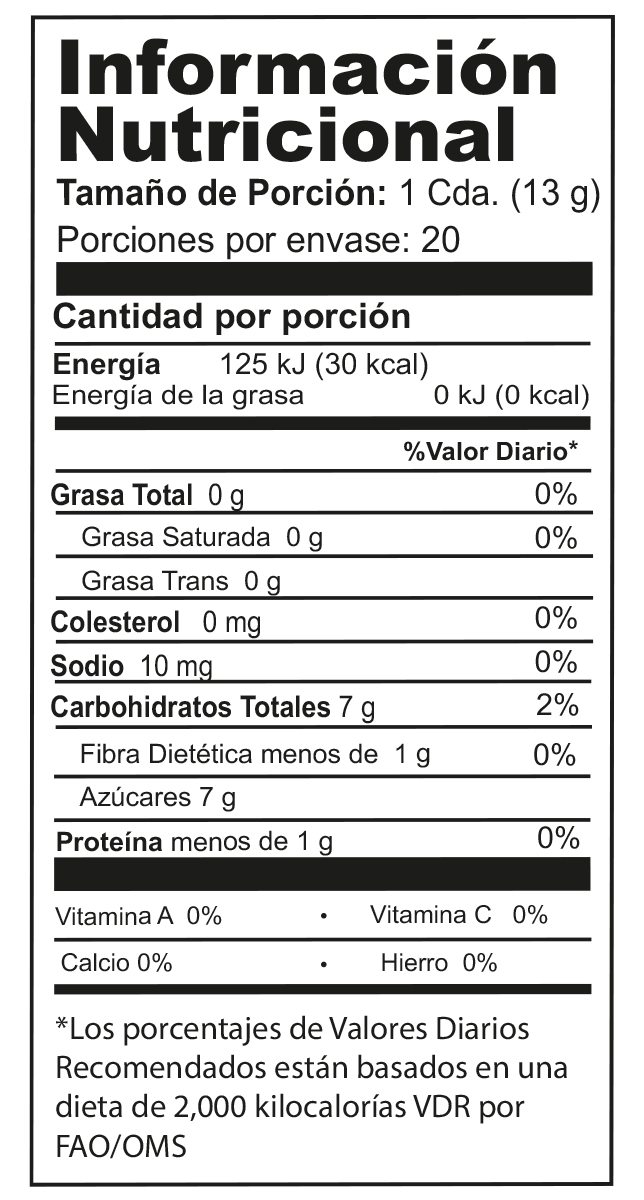 Información nutricional