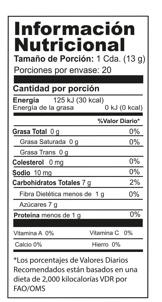 Información nutricional
