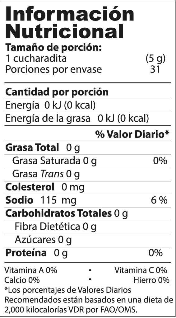 Información nutricional