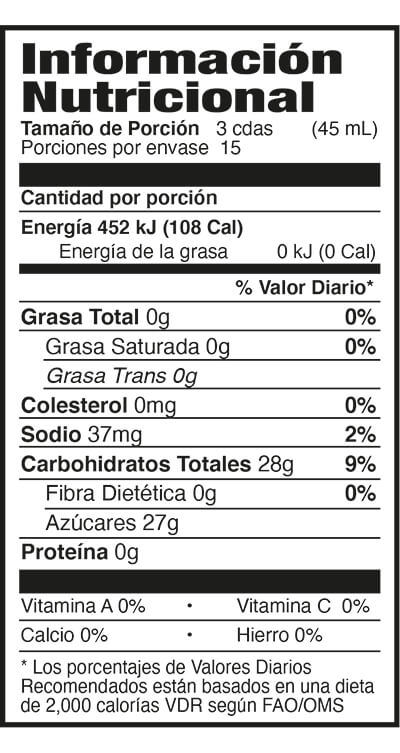 Información nutricional