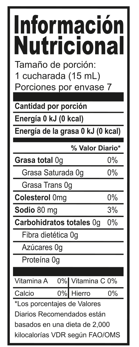 Información nutricional