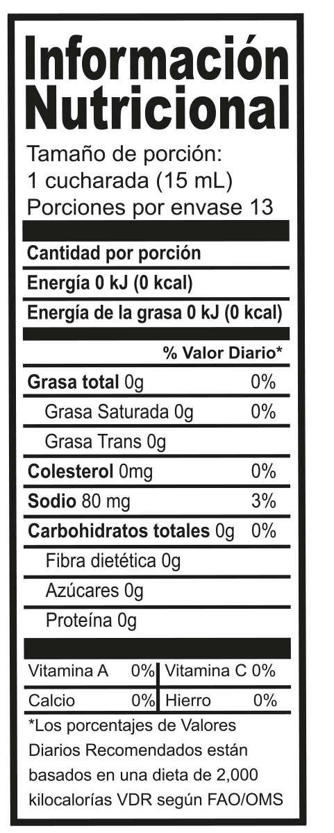 Información nutricional