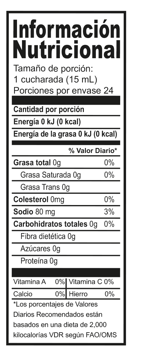 Información nutricional