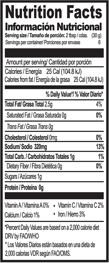 Información nutricional