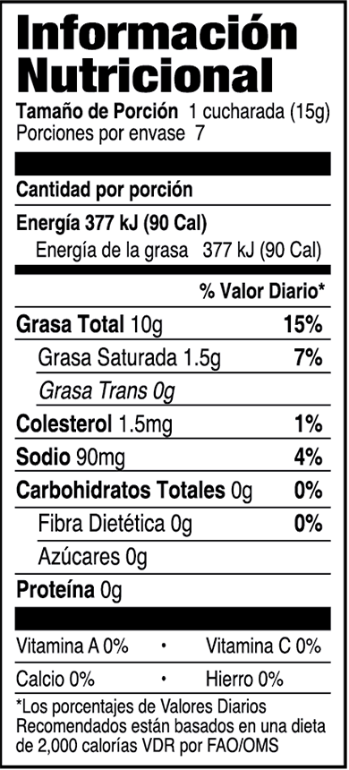 Información nutricional