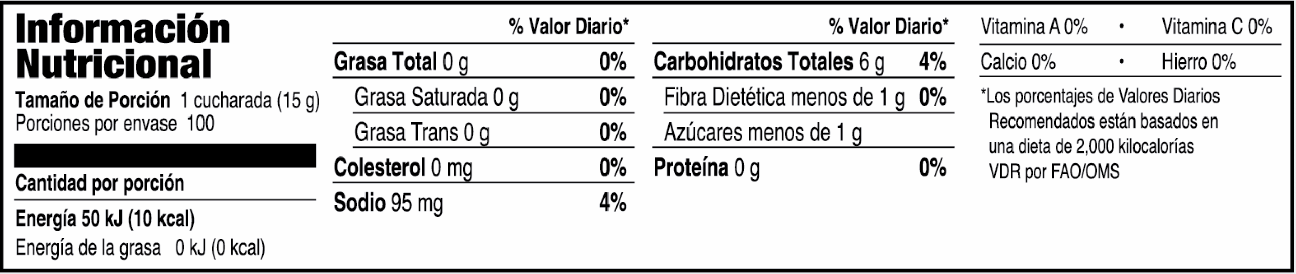 Información nutricional
