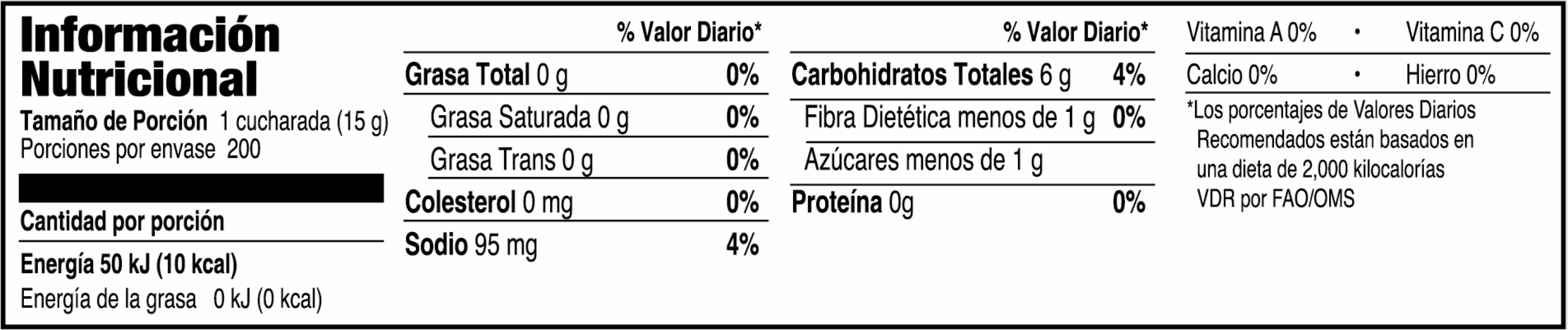 Información nutricional